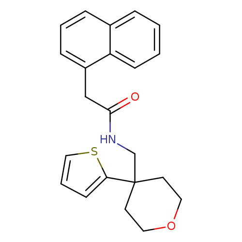 2-(naphthalen-1-yl)-N-{[4-(thiophen-2-yl)oxan-4-yl]methyl}acetamide
