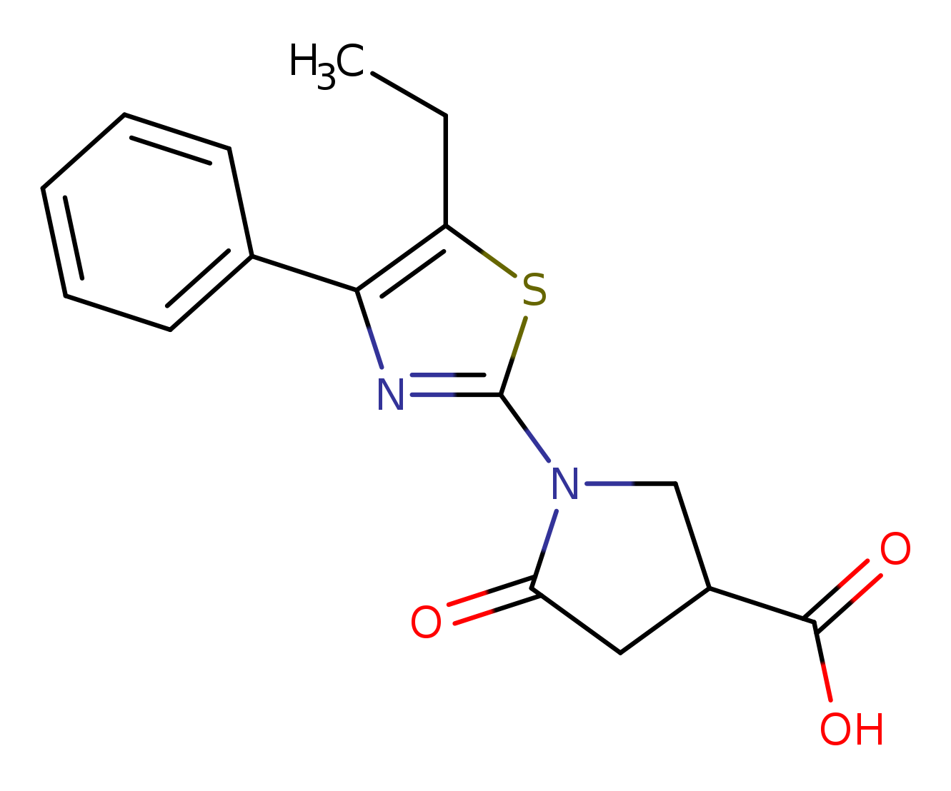 1-(5-Ethyl-4-phenyl-1,3-thiazol-2-yl)-5-oxopyrrolidine-3-carboxylic acid