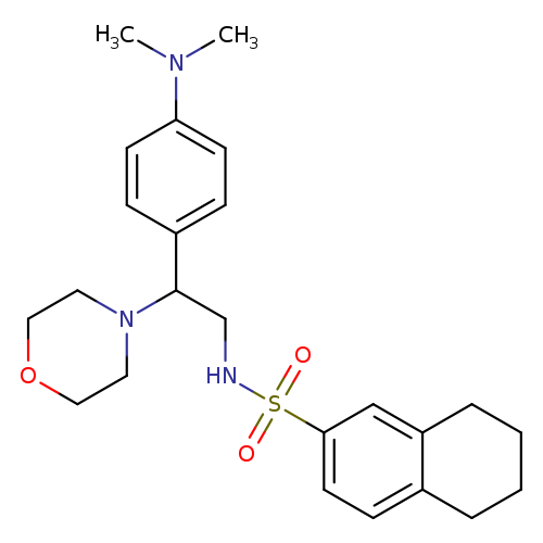 N-{2-[4-(dimethylamino)phenyl]-2-(morpholin-4-yl)ethyl}-5,6,7,8-tetrahydronaphthalene-2-sulfonamide