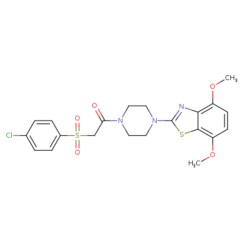2-(4-chlorobenzenesulfonyl)-1-[4-(4,7-dimethoxy-1,3-benzothiazol-2-yl)piperazin-1-yl]ethan-1-one