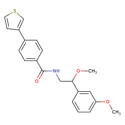 N-[2-methoxy-2-(3-methoxyphenyl)ethyl]-4-(thiophen-3-yl)benzamide