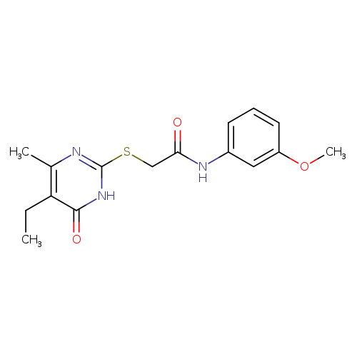 2-[(5-ethyl-4-methyl-6-oxo-1,6-dihydropyrimidin-2-yl)sulfanyl]-N-(3-methoxyphenyl)acetamide
