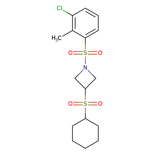1-(3-chloro-2-methylbenzenesulfonyl)-3-(cyclohexanesulfonyl)azetidine