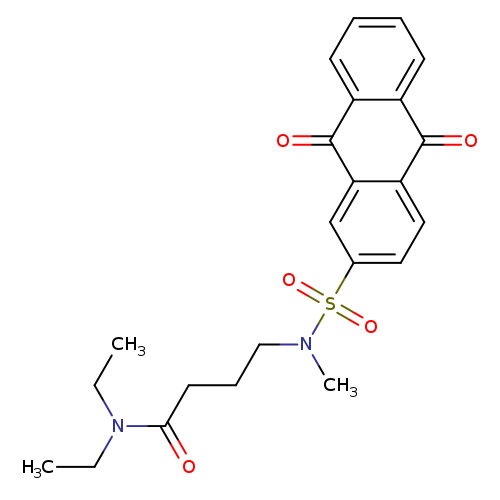 N,N-diethyl-4-(N-methyl9,10-dioxo-9,10-dihydroanthracene-2-sulfonamido)butanamide