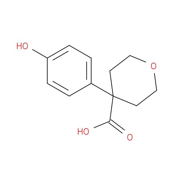 4-(4-hydroxyphenyl)oxane-4-carboxylic acid