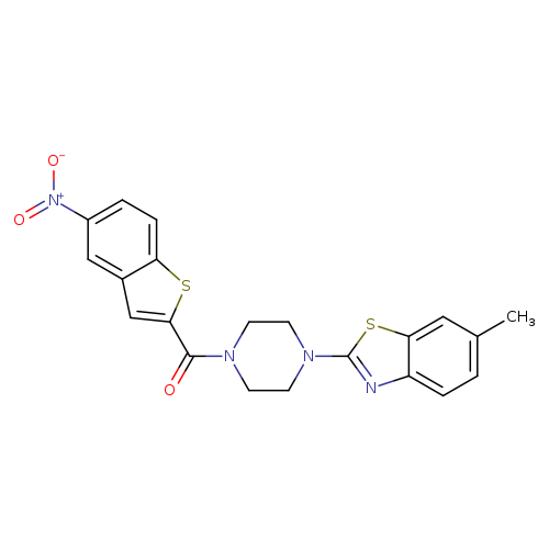 6-methyl-2-[4-(5-nitro-1-benzothiophene-2-carbonyl)piperazin-1-yl]-1,3-benzothiazole