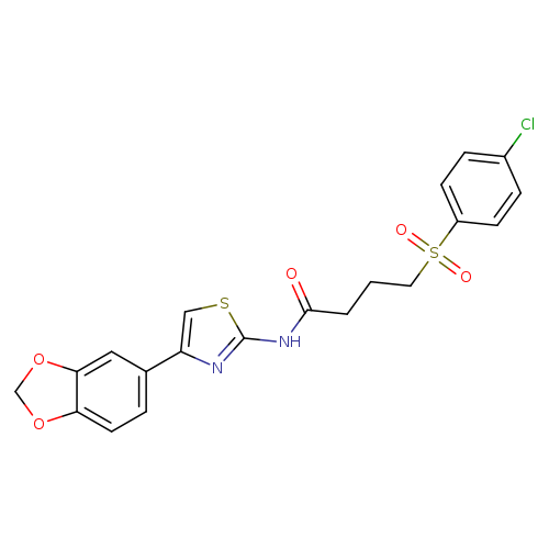 N-[4-(2H-1,3-benzodioxol-5-yl)-1,3-thiazol-2-yl]-4-(4-chlorobenzenesulfonyl)butanamide