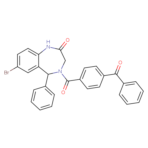 4-(4-benzoylbenzoyl)-7-bromo-5-phenyl-2,3,4,5-tetrahydro-1H-1,4-benzodiazepin-2-one