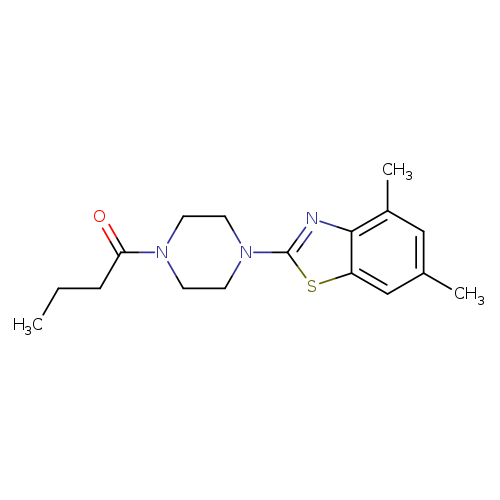 1-[4-(4,6-dimethyl-1,3-benzothiazol-2-yl)piperazin-1-yl]butan-1-one