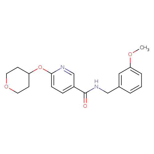 N-[(3-methoxyphenyl)methyl]-6-(oxan-4-yloxy)pyridine-3-carboxamide