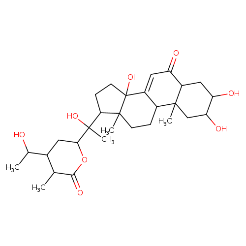 (20ξ,24ξ)-2β,3β,14,20,22,28-Hexahydroxy-6-oxo-5β-stigmast-7-en-26-oic acid δ-lactone