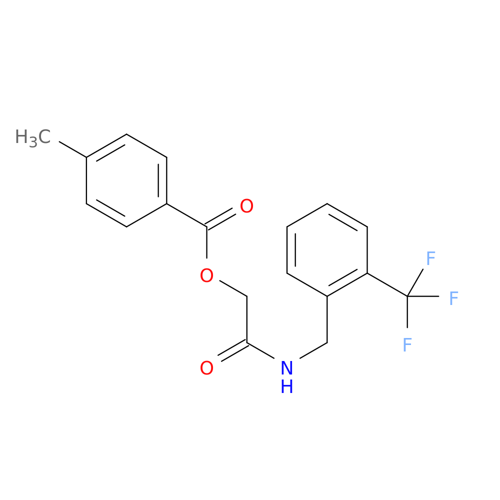 ({[2-(trifluoromethyl)phenyl]methyl}carbamoyl)methyl 4-methylbenzoate