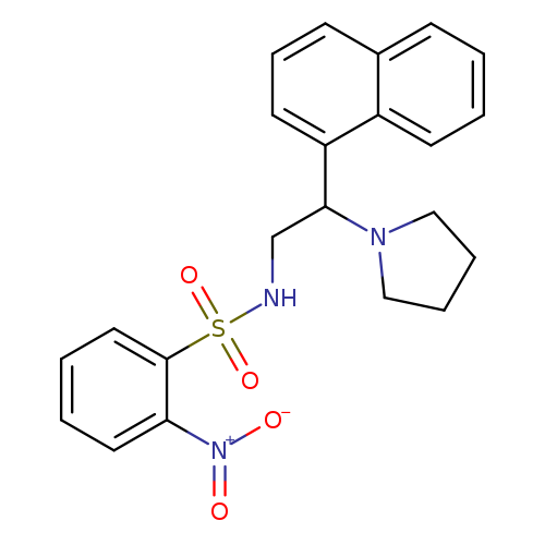 N-[2-(naphthalen-1-yl)-2-(pyrrolidin-1-yl)ethyl]-2-nitrobenzene-1-sulfonamide