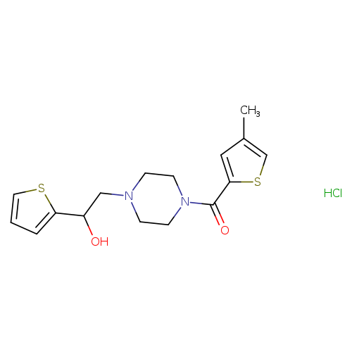 2-[4-(4-methylthiophene-2-carbonyl)piperazin-1-yl]-1-(thiophen-2-yl)ethan-1-ol hydrochloride