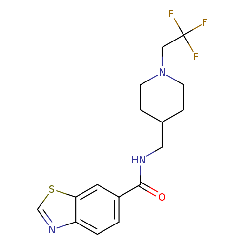 N-{[1-(2,2,2-trifluoroethyl)piperidin-4-yl]methyl}-1,3-benzothiazole-6-carboxamide
