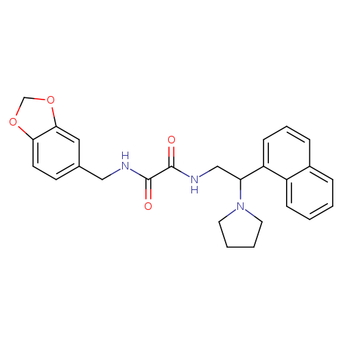 N-[(2H-1,3-benzodioxol-5-yl)methyl]-N'-[2-(naphthalen-1-yl)-2-(pyrrolidin-1-yl)ethyl]ethanediamide