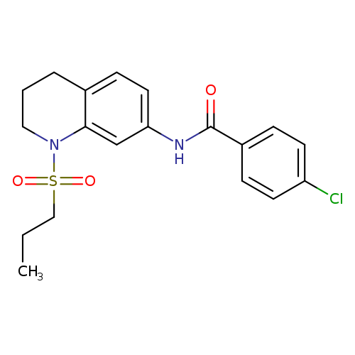 4-chloro-N-[1-(propane-1-sulfonyl)-1,2,3,4-tetrahydroquinolin-7-yl]benzamide