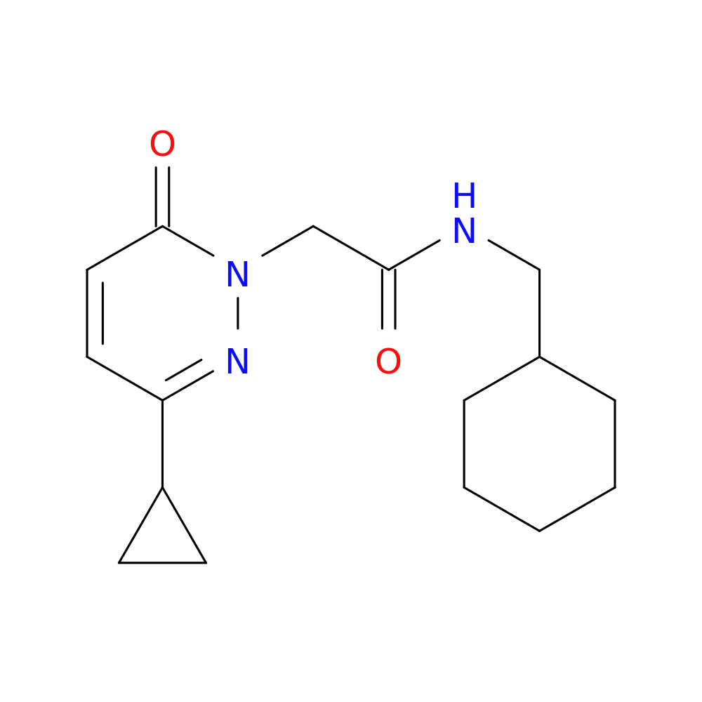 N-(cyclohexylmethyl)-2-(3-cyclopropyl-6-oxo-1,6-dihydropyridazin-1-yl)acetamide
