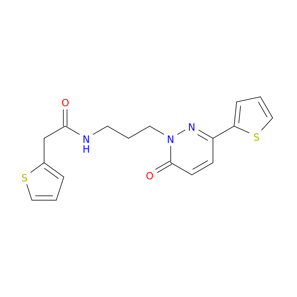 N-{3-[6-oxo-3-(thiophen-2-yl)-1,6-dihydropyridazin-1-yl]propyl}-2-(thiophen-2-yl)acetamide