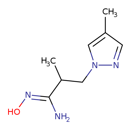 (1E)-N'-hydroxy-2-methyl-3-(4-methyl-1H-pyrazol-1-yl)propanimidamide