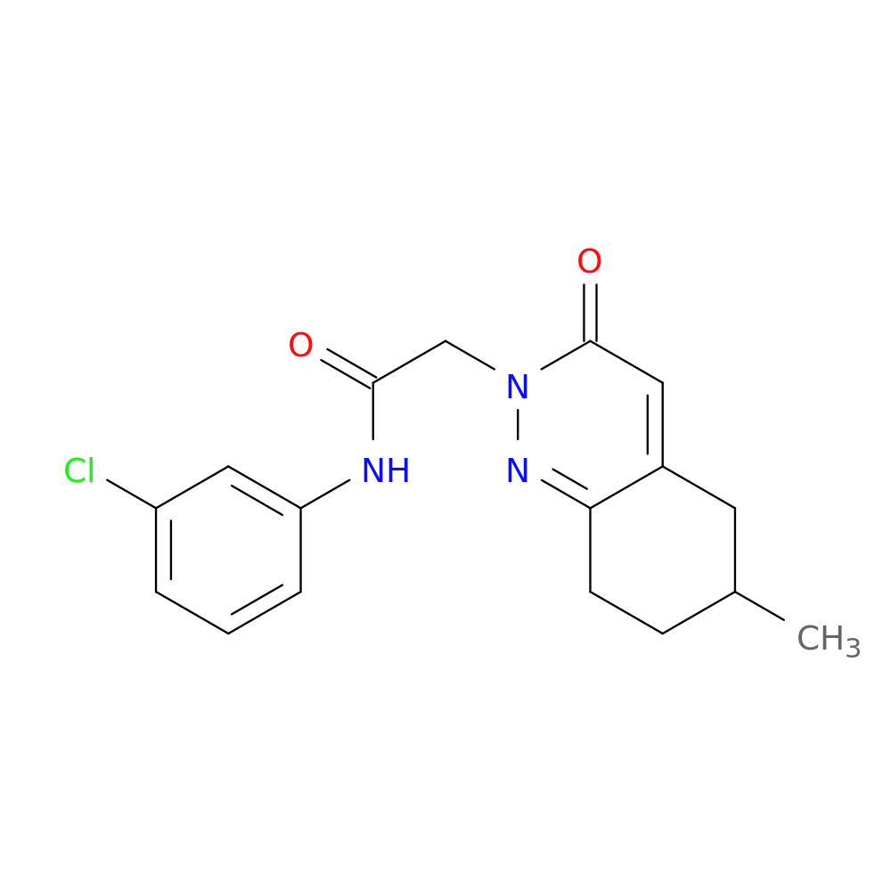 N-(3-chlorophenyl)-2-(6-methyl-3-oxo-2,3,5,6,7,8-hexahydrocinnolin-2-yl)acetamide