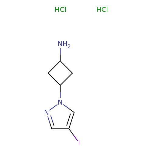 3-(4-iodo-1H-pyrazol-1-yl)cyclobutan-1-amine dihydrochloride, Mixture of diastereomers
