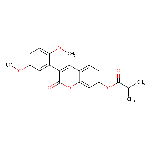 3-(2,5-dimethoxyphenyl)-2-oxo-2H-chromen-7-yl 2-methylpropanoate