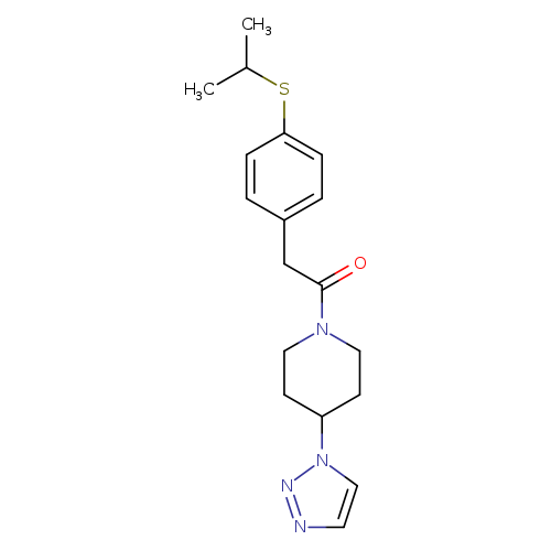 2-[4-(propan-2-ylsulfanyl)phenyl]-1-[4-(1H-1,2,3-triazol-1-yl)piperidin-1-yl]ethan-1-one