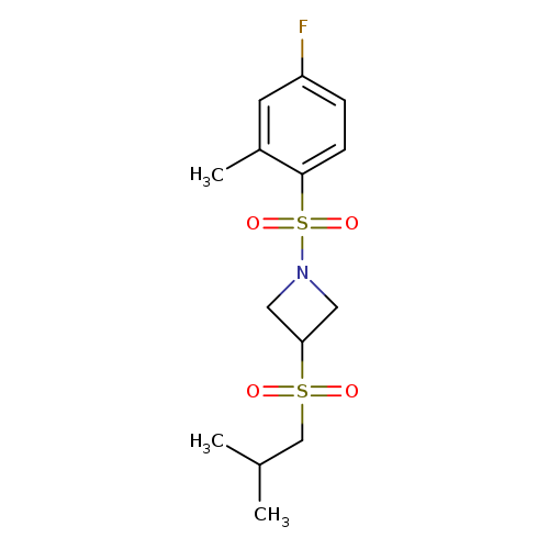 1-(4-fluoro-2-methylbenzenesulfonyl)-3-(2-methylpropanesulfonyl)azetidine