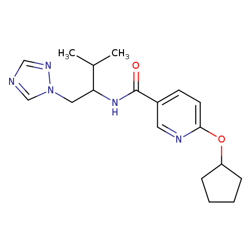 6-(cyclopentyloxy)-N-[3-methyl-1-(1H-1,2,4-triazol-1-yl)butan-2-yl]pyridine-3-carboxamide