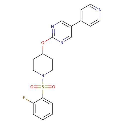 2-{[1-(2-fluorobenzenesulfonyl)piperidin-4-yl]oxy}-5-(pyridin-4-yl)pyrimidine