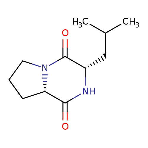 Pyrrolo[1,2-a]pyrazine-1,4-dione, hexahydro-3-(2-methylpropyl)-, (3S,8aS)-