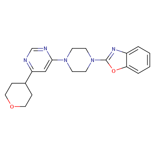 2-{4-[6-(oxan-4-yl)pyrimidin-4-yl]piperazin-1-yl}-1,3-benzoxazole