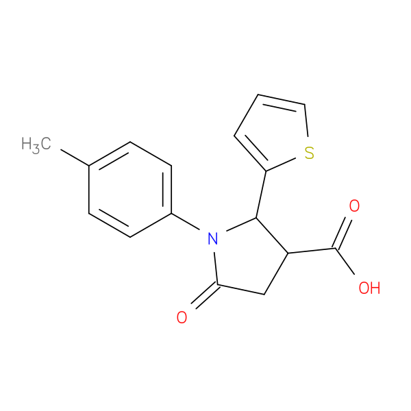 1-(4-Methylphenyl)-5-oxo-2-thien-2-ylpyrrolidine-3-carboxylic acid