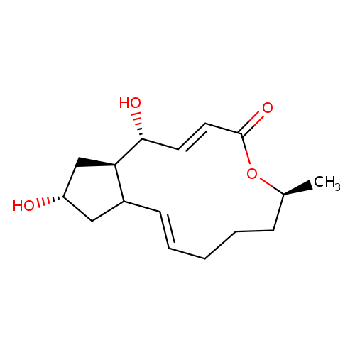 4H-​Cyclopent[f]​oxacyclotridecin-​4-​one, 1,​6,​7,​8,​9,​11a,​12,​13,​14,​14a-​decahydro-​1,​13-​dihydroxy-​6-​methyl-​, (1R,​2E,​6S,​10E,​11aS,​13S,​14aR)​-