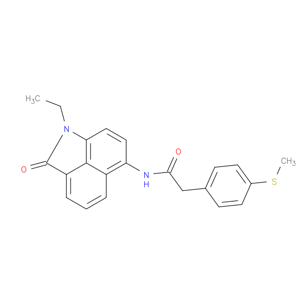 N-{2-ethyl-3-oxo-2-azatricyclo[6.3.1.0^{4,12}]dodeca-1(11),4,6,8(12),9-pentaen-9-yl}-2-[4-(methylsulfanyl)phenyl]acetamide