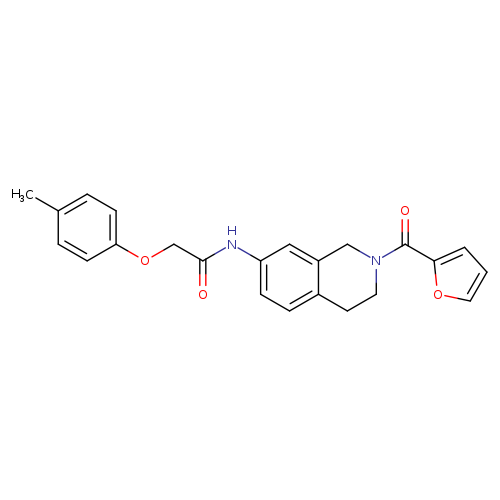 N-[2-(furan-2-carbonyl)-1,2,3,4-tetrahydroisoquinolin-7-yl]-2-(4-methylphenoxy)acetamide