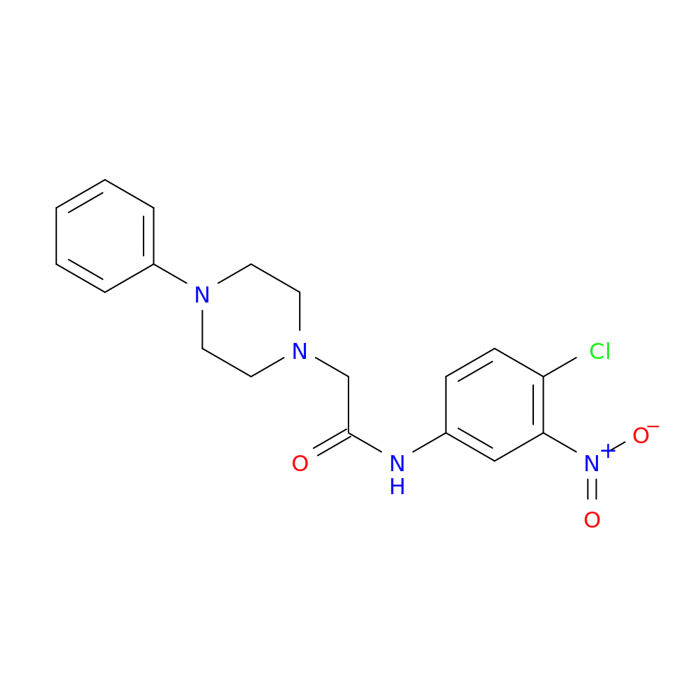 N-(4-chloro-3-nitrophenyl)-2-(4-phenylpiperazin-1-yl)acetamide