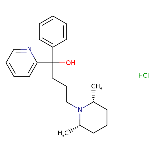 4-[(2R,6S)-2,6-dimethyl-1-piperidyl]-1-phenyl-1-pyridin-2-yl-butan-1-o l hydrochloride