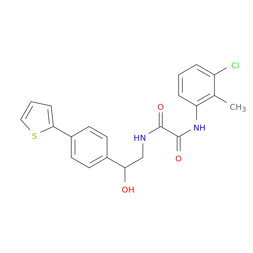 N-(3-chloro-2-methylphenyl)-N'-{2-hydroxy-2-[4-(thiophen-2-yl)phenyl]ethyl}ethanediamide