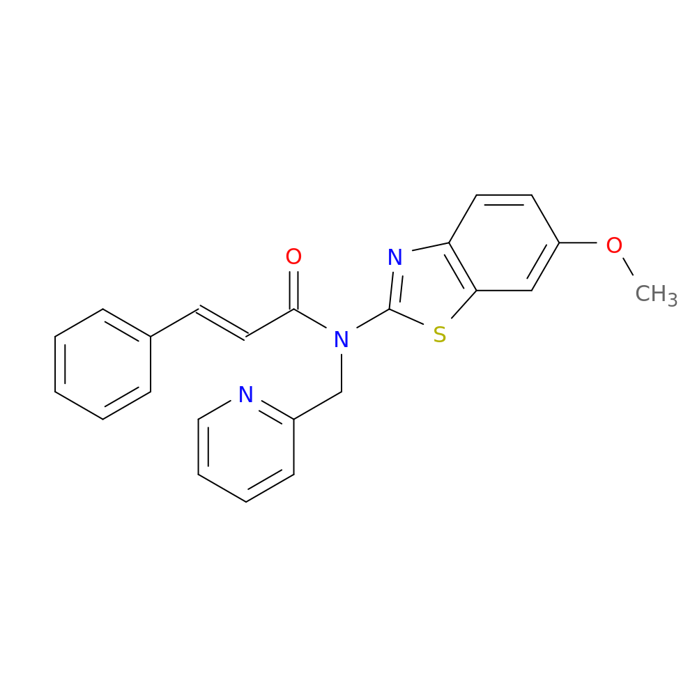 (2E)-N-(6-methoxy-1,3-benzothiazol-2-yl)-3-phenyl-N-[(pyridin-2-yl)methyl]prop-2-enamide