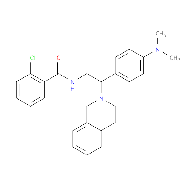2-chloro-N-{2-[4-(dimethylamino)phenyl]-2-(1,2,3,4-tetrahydroisoquinolin-2-yl)ethyl}benzamide