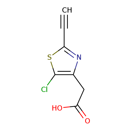 2-(5-chloro-2-ethynyl-1,3-thiazol-4-yl)acetic acid