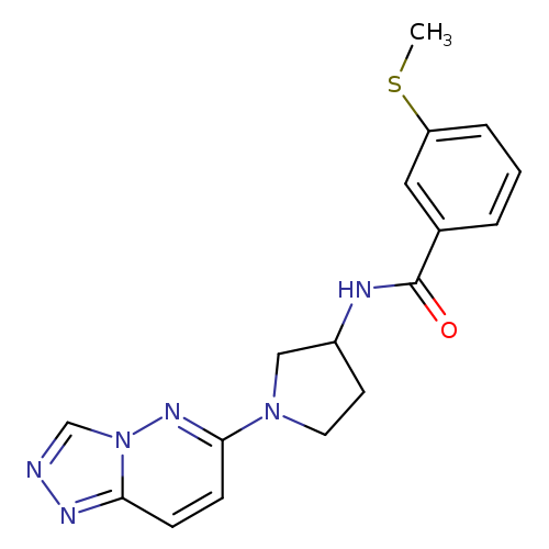 3-(methylsulfanyl)-N-(1-{[1,2,4]triazolo[4,3-b]pyridazin-6-yl}pyrrolidin-3-yl)benzamide