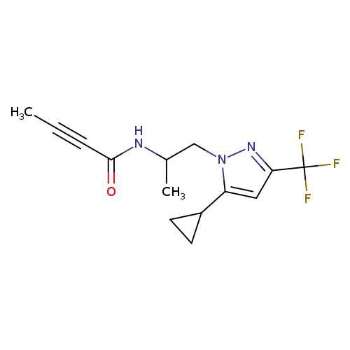 N-{1-[5-cyclopropyl-3-(trifluoromethyl)-1H-pyrazol-1-yl]propan-2-yl}but-2-ynamide