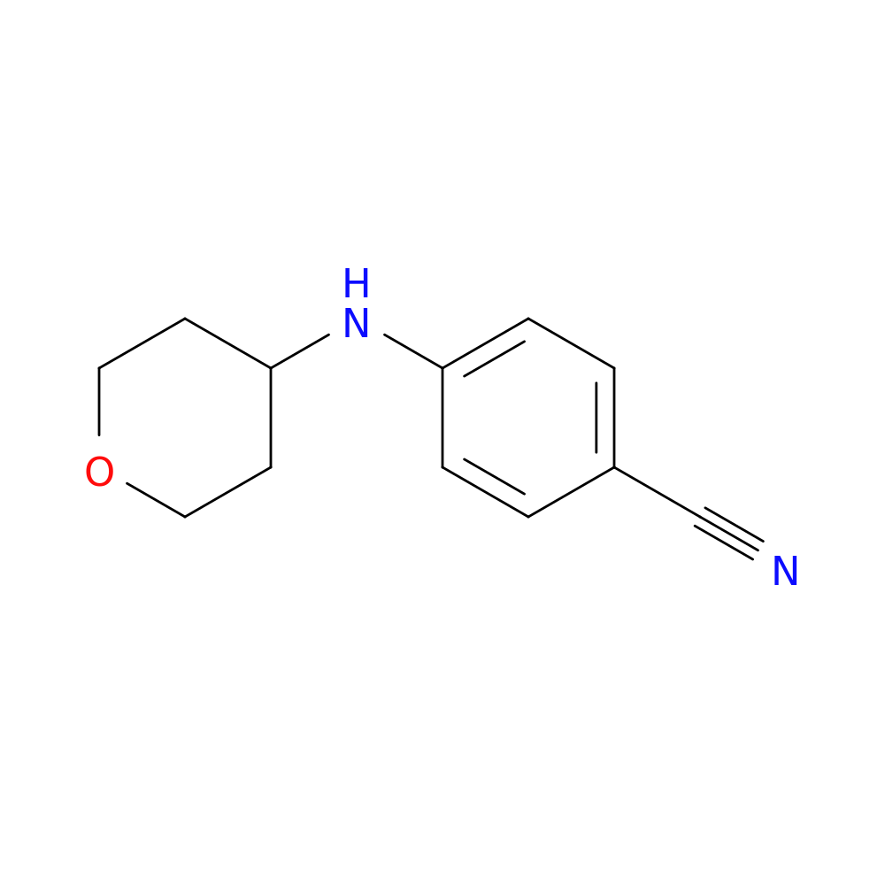 4-[(oxan-4-yl)amino]benzonitrile