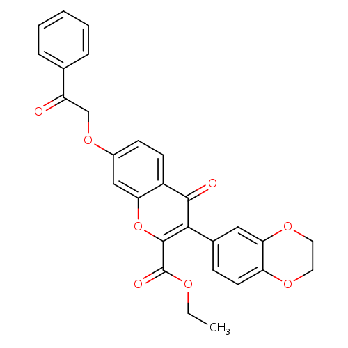 ethyl 3-(2,3-dihydro-1,4-benzodioxin-6-yl)-4-oxo-7-(2-oxo-2-phenylethoxy)-4H-chromene-2-carboxylate
