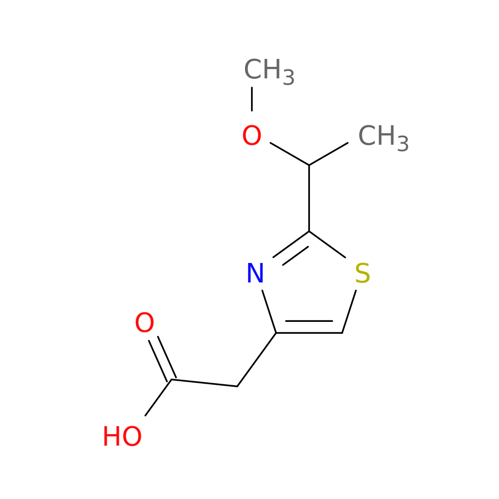 2-[2-(1-methoxyethyl)-1,3-thiazol-4-yl]acetic acid