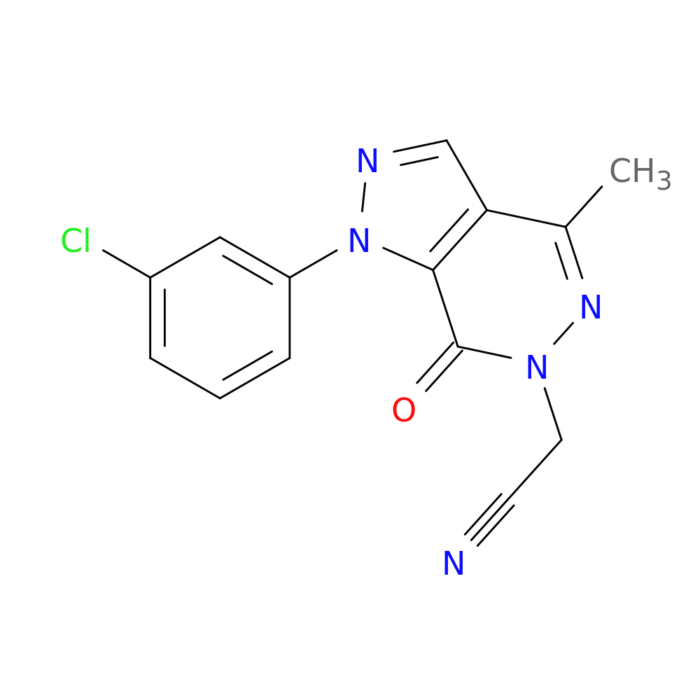 2-[1-(3-chlorophenyl)-4-methyl-7-oxo-1H,6H,7H-pyrazolo[3,4-d]pyridazin-6-yl]acetonitrile