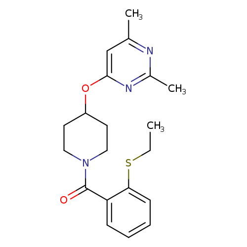 4-({1-[2-(ethylsulfanyl)benzoyl]piperidin-4-yl}oxy)-2,6-dimethylpyrimidine